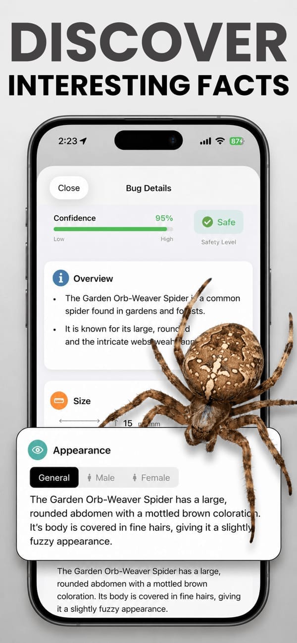 Insect species profile with habitat and behavior facts